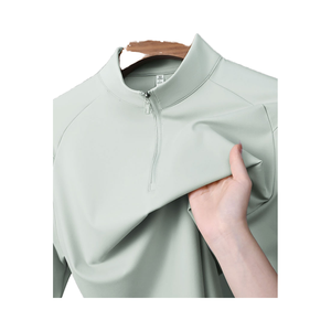 เสื้อเชิ้ตแขนยาวผู้ชาย 7A แอนตี้แบคทีเรีย ไม่ต้องรีด ผ้าไนลอนทอเนื้อละเอียด คอเต่าครึ่งตัว สไตล์ลำลอง หรูหราเบาๆ - Product Image 1