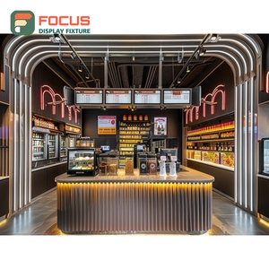 ตู้โชว์กาแฟแบบมืออาชีพ สีขาว สำหรับบริการรับกลับบ้าน ตู้โชว์สินค้าร้านกาแฟ - Product Image 6