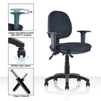Chaise de bureau ergonomique de haute qualité à dossier moyen, pivotante, pour réunions, chaise de bureau économique pour le bureau, Silla De Oficina
