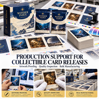 Cartes à collectionner personnalisées de haute qualité, jeu de cartes en papier, coins arrondis, finition brillante ou mate, emballage verni pour les marques de vente au détail