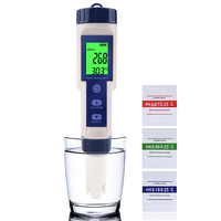 pH-mètre numérique professionnel 5 en 1, mesure du pH 0-14ph, mesure de l'EC, mesure du TDS, mesure de la salinité, mesure de la température