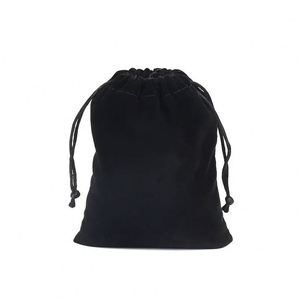 Sac à bijoux personnalisé 8x10cm, pochette à bijoux avec logo, 19 couleurs, sacs anti-poussière en velours doux, emballage cadeau, sac à cordon, sac de rangement - Product Image 2