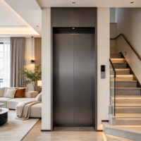 Ascenseur domestique panoramique à cabine vitrée, entraînement AC sans engrenages, pour maison moderne, duplex, manoir, design intérieur