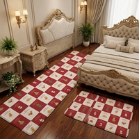Magnifique tapis de sol moderne à thème de Noël, antidérapant, imperméable et doux, pour cuisine, chambre, salle de bain - Charme festif confortable, protège les sols