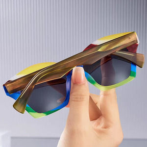 High Quality Women's Men's Polarized Sunglasses Polygonal Design Luxury 2026 Designer Acetate <b>Frame</b> Comfortable Full Rim UV - Product Image 5