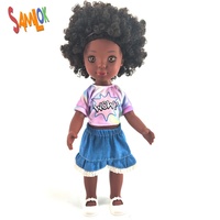 Poupées miniatures en vinyle Samlok pour filles, cheveux bouclés naturels, >70-80 CM, avec lumières, échelle 1:7, série mode, boîte vitrine
