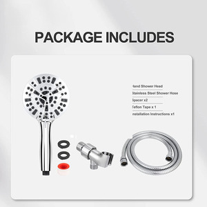 Pommeau de <span class=keywords><strong>douche</strong></span> à main de salle de bain écologique à haute pression à 10 fonctions avec <span class=keywords><strong>tuyau</strong></span> de support - Product Image 6