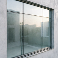 Fenêtre moderne sans cadre en alliage d'aluminium GREATMEN, verre trempé Low-E, isolation thermique, garantie 5 ans, appartement, chambre