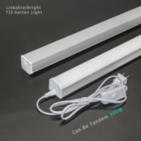Luminaire linéaire LED moderne en aluminium pour bureaux commerciaux et industriels, 2 pieds, 4 pieds, 15W, 30W, type batten