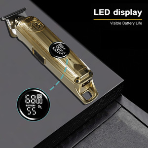 Cortadora de Pelo Eléctrica Profesional con Pantalla LCD, Cuerpo de Aleación de Aluminio Recargable, para Uso Profesional de Barberos - Product Image 4
