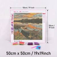 Kit de mosaïque diamant DIY direct usine, style peint à la main, ensemble complet de toile d'art paysage marin avec kit d'outils professionnels