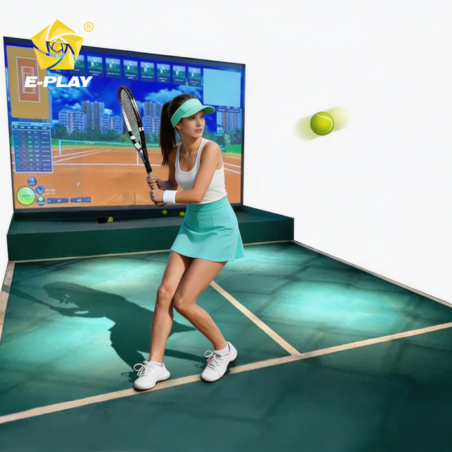 Eplay Factory-Supplied Smart Beach Tennis Ball ITF Approved Pressurized Sports Projection Virtual Tennis Game Machine