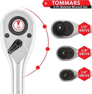 Socket <strong>Ratchet</strong> <strong>Wrench</strong> 1/2 Inch Hand Tool Drive Adjustable Quick Release Double Way Socket <strong>Wrench</strong> for Home Appliance Repair - Product Image 3
