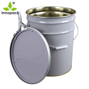 Seau métallique de 18 L avec couvercle, capacité 18 kg, en fer blanc de qualité alimentaire, impression personnalisée, vente directe usine - Product Image 2