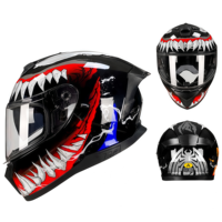 Casques de moto Dot en gros pour homme et femme, casque intégral en ABS pour moto, casque de moto Venom
