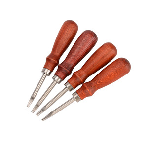 Wooden Handle Craft DIY Edge Trimmer Sewing <strong>Processing</strong> <strong>Leather</strong> Cutting <strong>Tools</strong> - Product Image 2