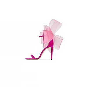 Nouvelles Sandales de Mariage Designer 2025 pour Femme, Grand Nœud Papillon, Chaussures de Soirée Tendance, Escarpins Sexy à Talons Hauts - Product Image 1