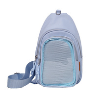 Ita personnalisé sac à bandoulière pour femmes imperméable en nylon unique sacs à bandoulière Pin affichage clair fenêtre poitrine Pack Itabag