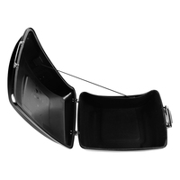 Sac de selle arrière King Size 13,7 pouces pour Harley Touring Road Street Glide Electra Glide 2014-2023 Moto ABS Noir brillant