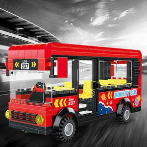 Wange 3972 Intercity Bus City Transportation MOC Block Bricks Model Kids Educational Assembly Building Block Plastic Collect <b>Toy</b> - Product Image 2