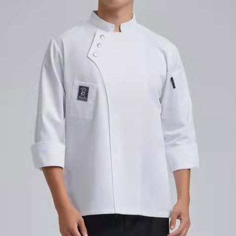 Blanc [manches longues] avec trois boutons