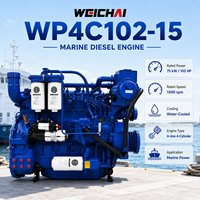 Moteur diesel marin turbocompressé 4 cylindres SCDC Weichai WP4 Series WP4C102-15 pour bateau de pêche, bateau de travail, petit navire de transport de marchandises