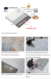 Moquette de bureau antistatique, <span class=keywords><strong>carrelage</strong></span> de sol antistatique <span class=keywords><strong>Gerflor</strong></span>, <span class=keywords><strong>carrelage</strong></span> de sol de salle blanche, <span class=keywords><strong>carrelage</strong></span> de sol ESD - Product Image 2