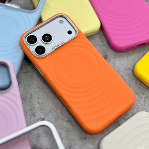 Funda Trasera de Silicona con Diseño Simple de Ondas S123 para iPhone 15 16 17 Pro Max, con Marco Metálico para la Cámara - Product Image 4