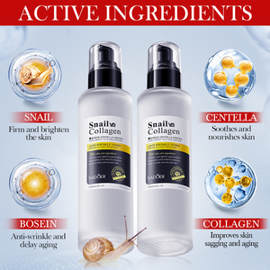 OEM SADOER Private Label lumaca collagene antirughe Toner viso coreano cura della pelle sbiadisce macchie scure rassodanti essenza acqua - Product Image 3