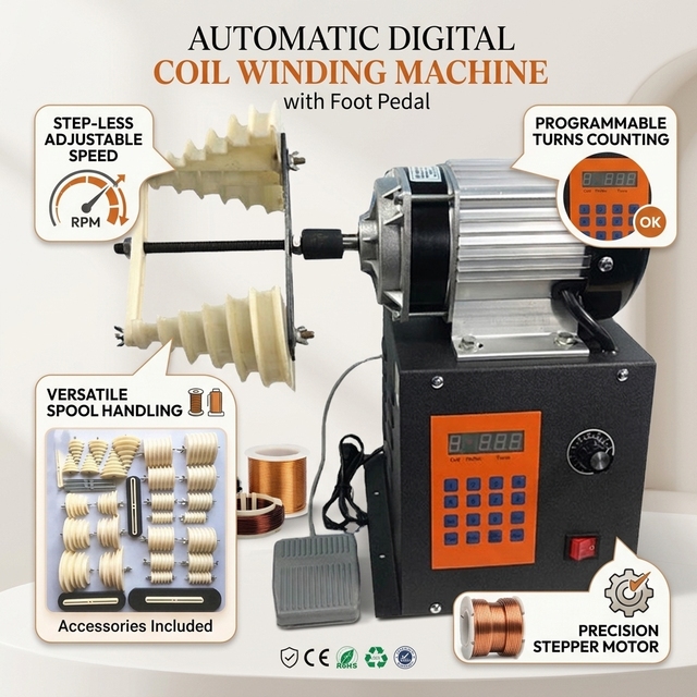 Automatic Electric Motor Winding Machine 5-450 Rmp Transformer Coiling Winding Machine Electric Copper Coil Winding Machine
