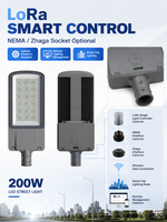 Lampadaire LED 200W avec boîtier en aluminium moulé sous pression IP66, éclairage extérieur pour parcs industriels et routes d'accès