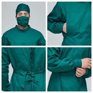 เสื้อโค้ทผ้าฝ้ายระบายอากาศได้ดีซักได้แขนยาวสำหรับพยาบาล - Product Image 2