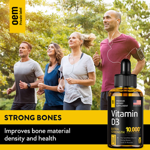 Gouttes de vitamine <span class=keywords><strong>D3</strong></span> + <span class=keywords><strong>K2</strong></span> végétaliennes biologiques pour des os solides et un cœur sain, soutien immunitaire, force maximale, liquide sublingual, gouttes de <span class=keywords><strong>D3</strong></span> OEM - Product Image 6