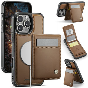 Jeehood nouveau produit 2025 pour iphones 16 <span class=keywords><strong>Magsafe</strong></span> étui RFID PU cuir 3 en 1 détacher portefeuille porte-carte pour <span class=keywords><strong>iPhone</strong></span> 16 15 14 étui - Product Image 1
