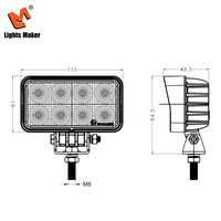 Projecteur de travail LED 32W pour tracteur, faisceau large 4,4 pouces, 2700LM, étanche IP67, pour agriculture, 9-32V, boîtier en aluminium, DC