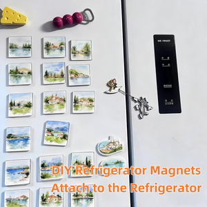 Imán Cuadrado Acrílico Brillante y Duradero, Imán Personalizado para Refrigerador, Imán para Refrigerador con Foto DIY para Decoración del Hogar - Product Image 2