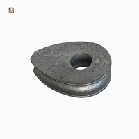 Anneau de protection pour câble métallique en acier, type cœur de poulet, œil de cheval, DIN3091, usage intensif, fabriqué à Shandong Beifan