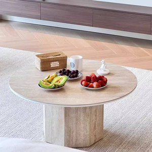 Mesa de centro moderna y minimalista de tablero artificial, duradera, ecológica, de diseño, estilo francés, muebles para sala de estar de apartamento pequeño - Product Image 5