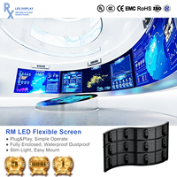 Écran LED flexible incurvé RX Creative P1.5 P1.8 P2.5 pour intérieur, mur vidéo LED, module numérique souple pour scènes commerciales