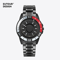 Reloj Magnético de Cuarzo Personalizado OEM de Alta Gama, Ecológico, con Dial de Puntero y Correa de Acero Inoxidable para Hombre, Venta al Por Mayor