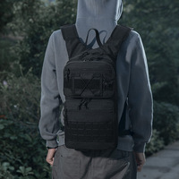 Sac à dos tactique de sport grande capacité multifonction avec poche à eau, fixation MOLLE, unisexe, en polyester, pour l'hydratation