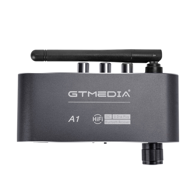 GTMEDIA A1 HiFi Bluetooth Receiver for Home with Bluetooth Audio Adapter DAC AptX HD/LL EQ Mode