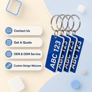 Portachiavi Personalizzato in Acrilico con <span class=keywords><strong>Targa</strong></span> Numerica, Vendita all'Ingrosso, Regalo Promozionale, Souvenir, Gadget per Feste - Product Image 6