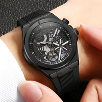 Nouvelle Arrivée Montres de Sport de Haute Qualité Style Navi en Acier Inoxydable Montre Mécanique Automatique Cadran à Aiguilles Étanche