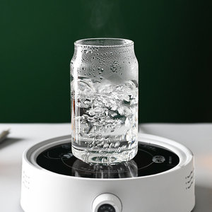13Oz 16Oz 20Oz Hoge Borosilicaat Brede Mond Op Maat Gemaakt Glas Enkelwandig Bier Blikvormig Glazen Beker Met Stro En Deksel - Product Image 5