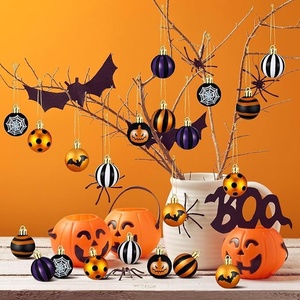 Nuevas Decoraciones de Halloween Transfronterizas, Modelo Estilo Halloween 2, Bolas de Plástico Mate Pintadas de 6CM, Accesorios para Decoración de Interiores - Product Image 2