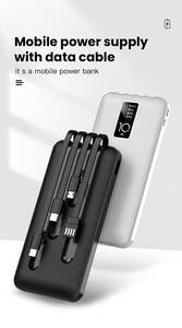 2024 מיני בנק כוח 20000 mah מטען חשמל 4 ב-1 נייד עם כבל נתונים דק במיוחד בנק כוח קטן 10000 mah - Product Image 2