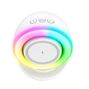 רמקול בלוטות' עם טעינה אלחוטית, רמקול אלחוטי נייד 2 ב-1 ומטען מהיר לנסיעות במשרד הביתי - Product Image 6