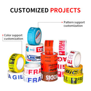 Tùy chỉnh in logo nhiệm vụ nặng nề chịu nhiệt không thấm nước mạnh mẽ dính carton niêm phong đóng gói <span class=keywords><strong>Bopp</strong></span> Băng mỏng manh cho bao bì - Product Image 4