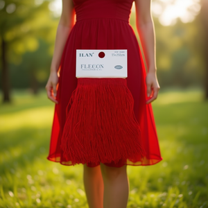 Frange Ilan Fleco 15x200cm Rosso Brillante per Decorazione Abbigliamento - Product Image 3